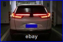 For Honda CR-V 2017-2022 Glossy Black LED Rear Door Trunk LED Tail Lights Decor