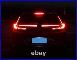For Honda CR-V 2017-2022 Glossy Black LED Rear Door Trunk LED Tail Lights Decor