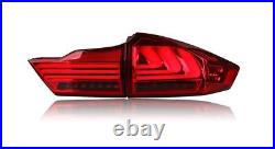 For Honda city Dark / Red LED Rear Lights Assembly LED Tail Lamps 2015-2017