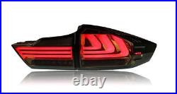 For Honda city Dark / Red LED Rear Lights Assembly LED Tail Lamps 2015-2017