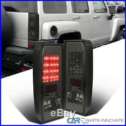 For Hummer 05-10 H3 LED Smoke Lens Tail Lights Tinted Brake Stop Rear Lamps Pair