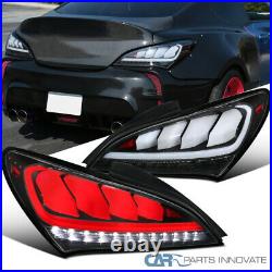 For Hyundai 10-16 Genesis Coupe Black LED Sequential Signal Tail Brake Lights
