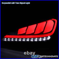 For Hyundai 10-16 Genesis Coupe Black LED Sequential Signal Tail Brake Lights