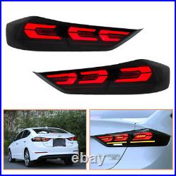 For Hyundai Elantra 16-18 Dark LED Tail Lights Sequential Replace OEM Rear Lamp
