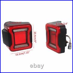 For Jeep Wrangler JK 2007-2018LED Tail Lights Running Reverse Brake Lamps