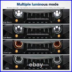 For Jeep Wrangler JK JKU 07-17 Combo 7 LED Headlights Fog Turn Tail Lights Kits