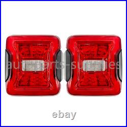 For Jeep Wrangler JL 2018-24 Red LED Tail Lights withBlind Spot Plug & Bracket L+R