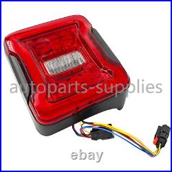 For Jeep Wrangler JL 2018-24 Red LED Tail Lights withBlind Spot Plug & Bracket L+R