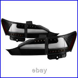 For Lexus 11-14 CT200h Black Smoke LED Tube Inner & Outer Tail Lights 4pcs Set