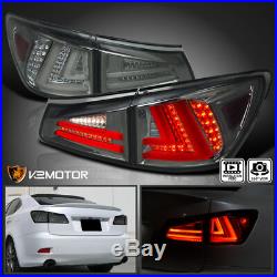 For Lexus 2006-2008 IS250 IS350 Smoked Tinted Full LED Rear Tail Brake Lights
