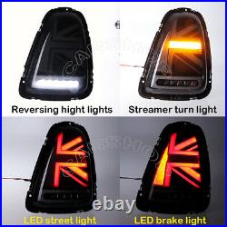 Smoked Black Union Jack LED Rear Tail Lamp Light For MINI COOPER R56 R57 R58 R59