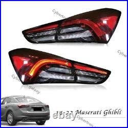 For Maserati Ghibli 2014-2022 Pair LED Rear Taillights Brake Light Reverse Light