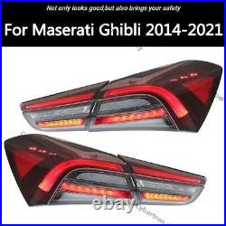 For Maserati Ghibli 2014-2022 Pair LED Rear Taillights Brake Light Reverse Light