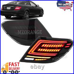 For Mercedes Benz W204 2007-2012 2013 2014 LED Tail Lights Brake Dynamic Signal