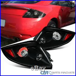 For Mitsubishi 06-11 Eclipse Replacement LED Tail Lights Brake Rear Lamps Black