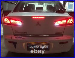 For Mitsubishi Lancer 2008-2017 EVO X Smoked LED Tail Lights 4Pcs Rear Lamp