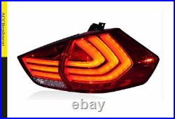 For Nissan Rogue 14-19 Black/Red LED Tail Lights Brake Trunk Sequential Signal