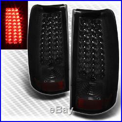 For Smoked 03-06 Chevy Silverado 05-06 Sierra LED Smk TailLights Lamp Pair Set