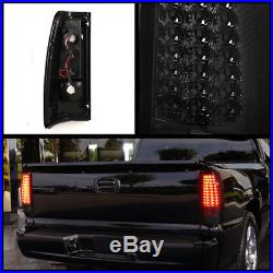 For Smoked 03-06 Chevy Silverado 05-06 Sierra LED Smk TailLights Lamp Pair Set