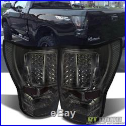 For Smoked 2007-2013 Toyota Tundra Pickup LED Tail Lights Brake Lamps Left+Right
