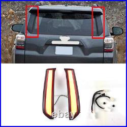 For Toyota 4Runner 2010-2022 LED Smoked Trunk Tail lights Rear Pillar Brake Lamp