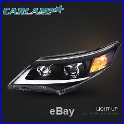 For Toyota Camry 2012-2014 LED DRL Headlights & Smoked Black Tail Lights