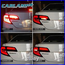 For Toyota Camry 2012-2014 LED DRL Headlights & Smoked Black Tail Lights