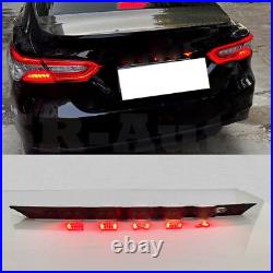For Toyota Camry 2018-2023 Glossy Black Trunk Center Light LED with Dynamic Stop