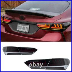 For Toyota Camry Tail Lights Assembly 2018-2021 Black Color All LED Rear Lamps