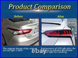 For Toyota Camry Tail Lights Assembly 2018-2021 Black Color All LED Rear Lamps