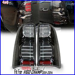 For Toyota Hilux Vigo Sr5 Mk6 2005-15 Champ Mk7 Rear Black Smoke Led Tail Lights