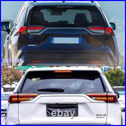 For Toyota RAV4 2019-2023 LED Tail Lights Sequential Signal Black Rear Lamp