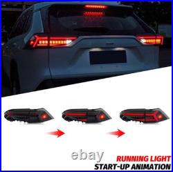 For Toyota RAV4 2019-2023 LED Tail Lights Sequential Signal Black Rear Lamp