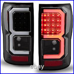 For Toyota Tundra Black 2007-2013 Dual C-Shape Tube Full LED Brake Tail Lights