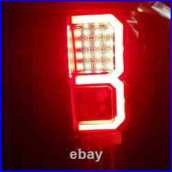 For Toyota Tundra Black 2007-2013 Dual C-Shape Tube Full LED Brake Tail Lights