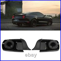 Ford Mustang 15-21 LED Tail Lights Iconic Halo Smoked Lens