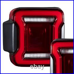 Form Lighting FL0013 LED Tail Lights Red Pair Fits 2018-2022 Jeep Wrangler JL