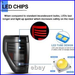 Full LED Sequential Tail Lights For 2009-2014 Ford F-150 F150 Pickup Brake Lamps