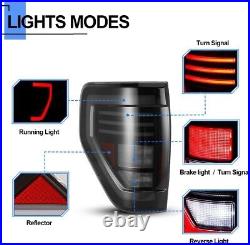 Full LED Sequential Tail Lights For 2009-2014 Ford F-150 F150 Pickup Brake Lamps