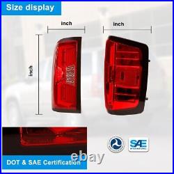 Full LED Sequential Tail Lights Lamps For 2014-2019 Silverado 1500 2500HD 3500HD