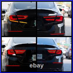 Full LED Smoked Tail Lights For Honda Accord 2018 2019 2020 Rear Lamps Assembly