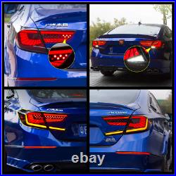 Full LED Smoked Tail Lights For Honda Accord 2018 2019 2020 Rear Lamps Assembly
