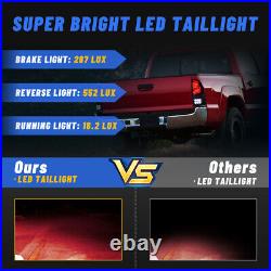 Full LED Tail Lights For 2005-2015 Toyota Tacoma Black Smoked Rear Brake Lamps