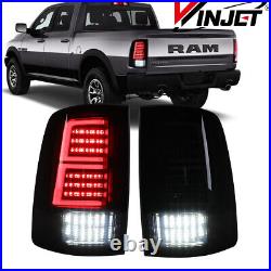 Full LED Tail Lights For 2009-2018 Dodge Ram 1500 2500 3500 Smoke Brake Lamps