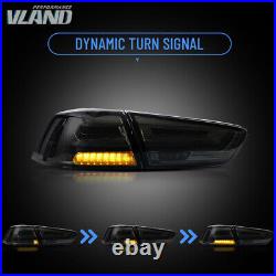 Full LED Tail Lights For Mitsubishi Lancer 08-17 Evo / X Rear Brake Lamps Smoked