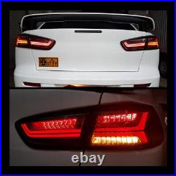 Full LED Tail Lights For Mitsubishi Lancer 08-17 Evo / X Rear Brake Lamps Smoked