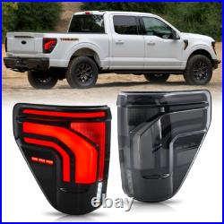 Full LED Tail Lights for Ford F-150 2021-2025 Sequential Rear Lamps smoke F150