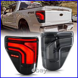 Full LED Tail Lights for Ford F-150 2021-2025 Sequential Rear Lamps smoke F150