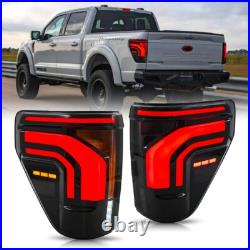 Full LED Tail Lights for Ford F-150 2021-2025 Sequential Rear Lamps smoke F150