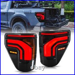 Full LED Tail Lights for Ford F-150 2021-2025 Sequential Rear Lamps smoke F150